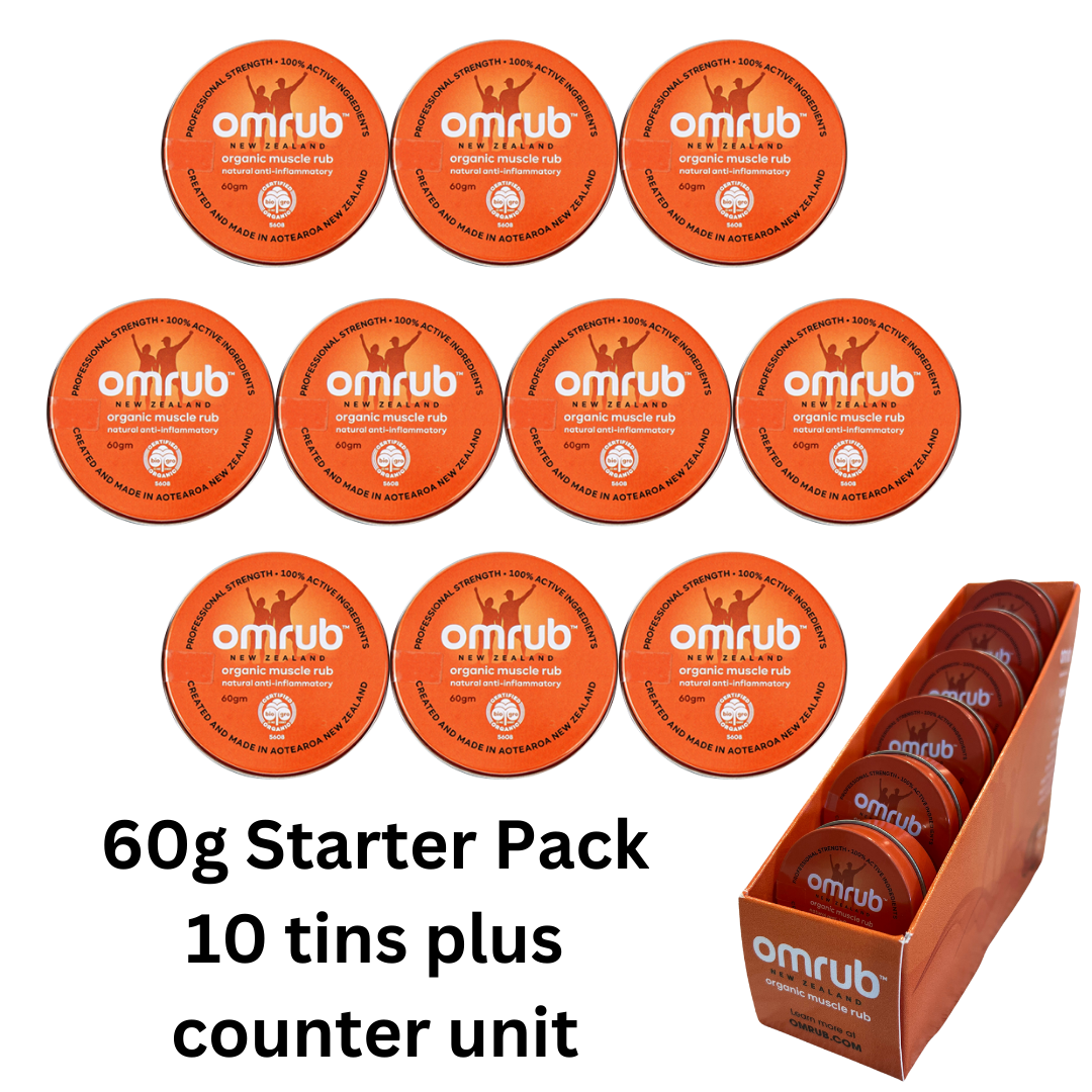 Organic Muscle Rub 10 Tin Starter Pack - 60g