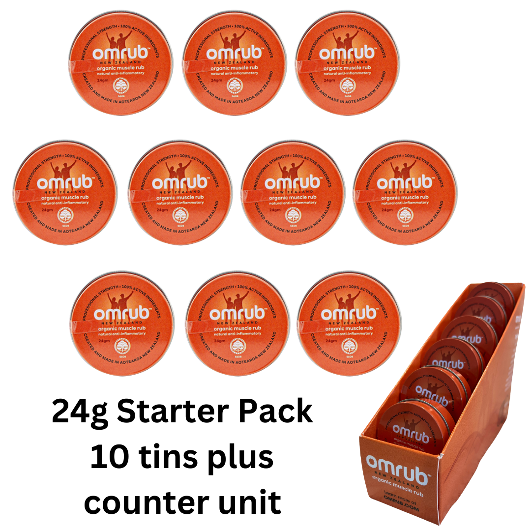 Organic Muscle Rub 10 Tin Starter Pack - 24g