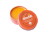 Open container of Omrub Organic Muscle Rub, an orange balm with &