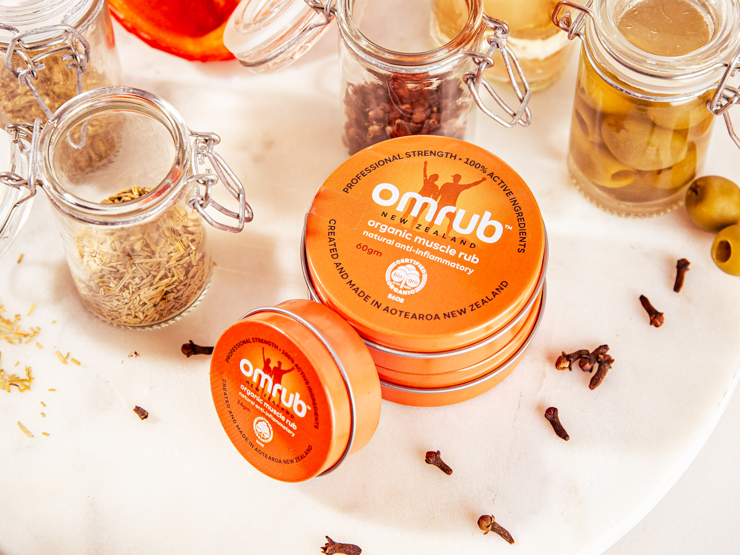 Omrub has active, organic & 100% natural ingredients