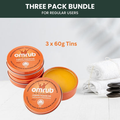 Organic Muscle Rub - 60g - 3 Pack